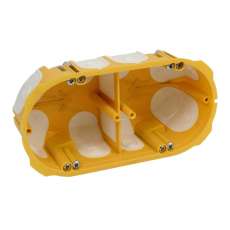 Gipszkarton szerelvénydoboz gumis 2-es ovális 138mmx 68mm x műanyag sárga csavarral KPL KOPOS