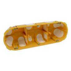 Gipszkarton szerelvénydoboz gumis 3-as ovális 209mmx 68mm x műanyag sárga csavarral KPL KOPOS