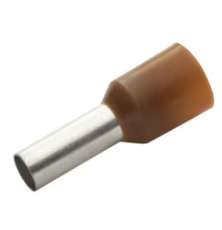 TRADEFORCE - Érvéghüvely 10mm2 L=12mm barna